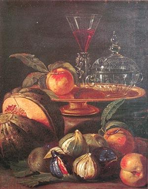 Vases Glass and Fruit, Cristoforo Munari